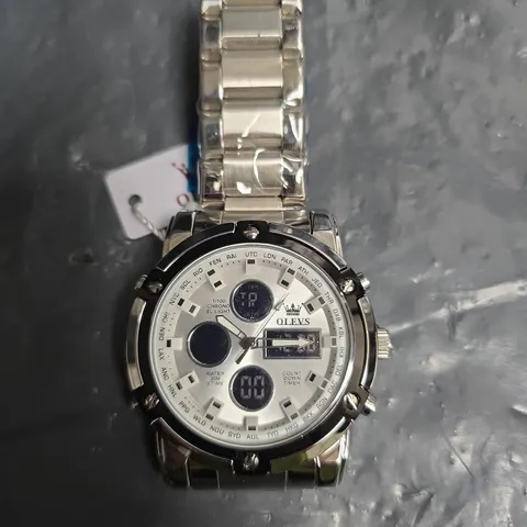 OLEVS Stainless Steel Multifunction Wristwatch