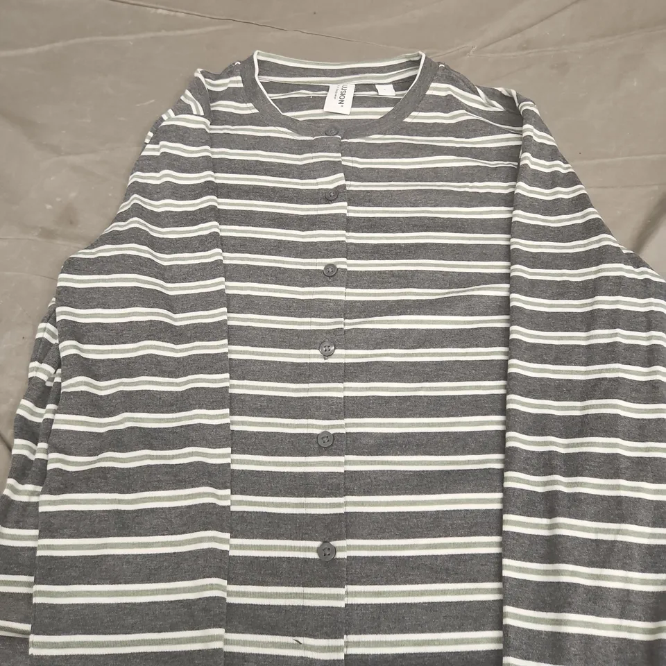 COLLUSION STRIPED CARDIGAN, UK SIZE L