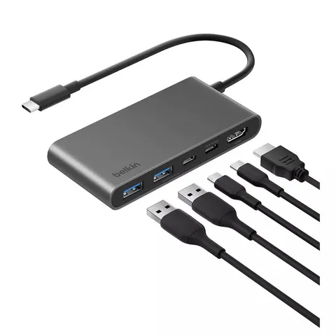 BELKIN 5-PORT USB-C HUB WITH HDMI, USB-A & DUAL USB-C PORTS
