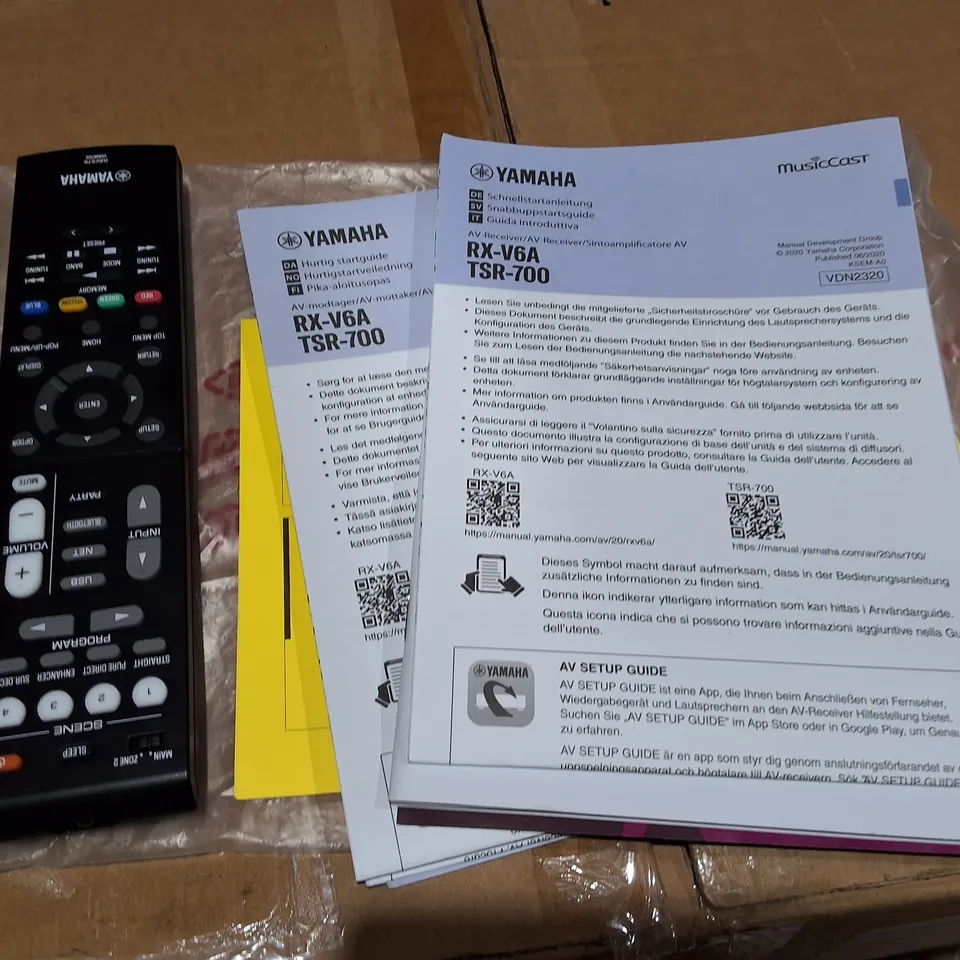BOXED YAMAHA RX-V6A 7.2-CHANNEL AV RECEIVER WITH 8K HDMI AND MUSICCAST