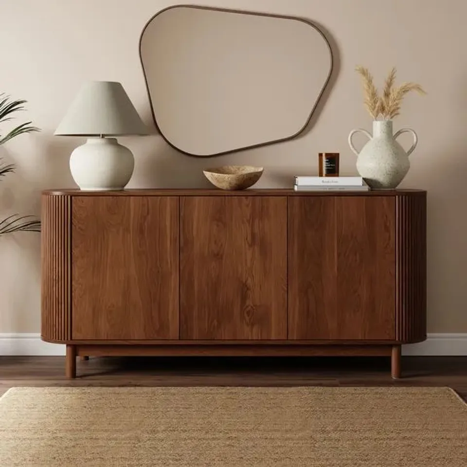 BOXED MATEO LARGE SIDEBOARD - WALNUT EFFECT (1 BOX)