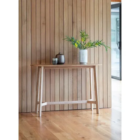 BOXED ANNELIESE 120CM SOLID WOOD CONSOLE TABLE