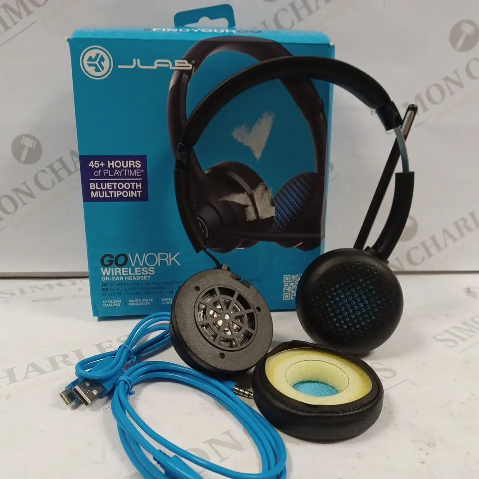 BOXED JLAB GOWORK WIRELESS ON-EAR HEADSET 