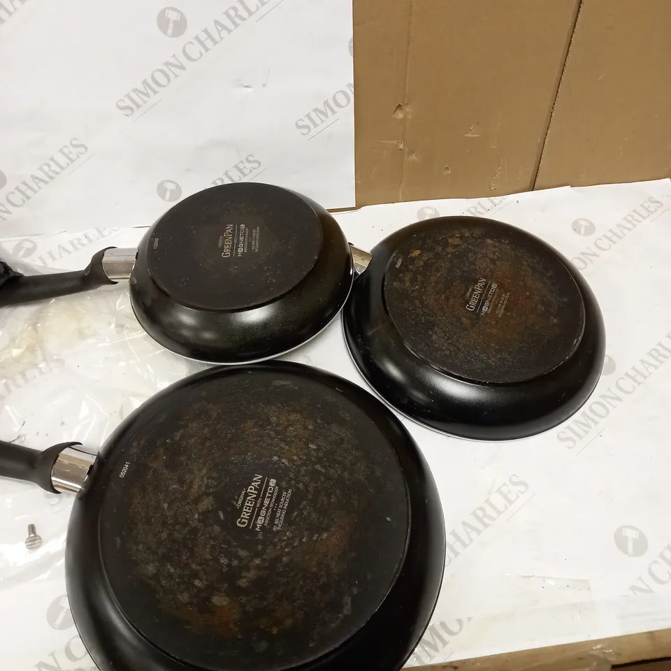 GREENPAN FRYING PAN SET, NON STICK, TOXIN CERAMIC PANS 