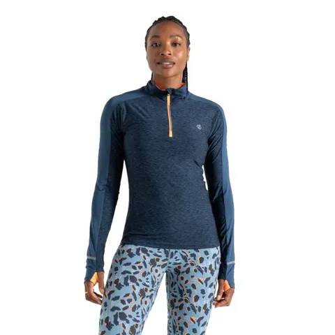 DARE 2B WOMENS GRAVITATE HALF ZIP JERSEY TOP MOONLIGHT DENIM SIZE 18