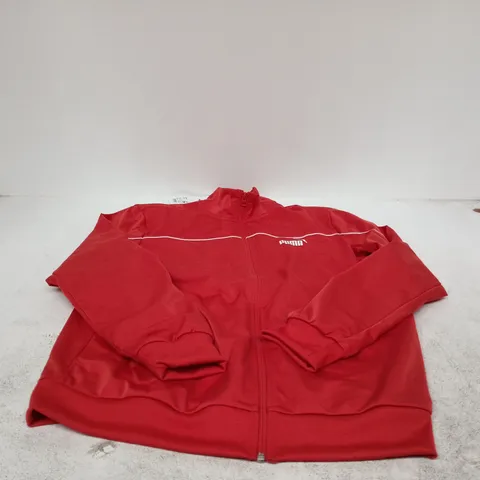 PUMA RED POLY PIPING TRACK JACKET – MEN'S, UK M (US M / EU M)