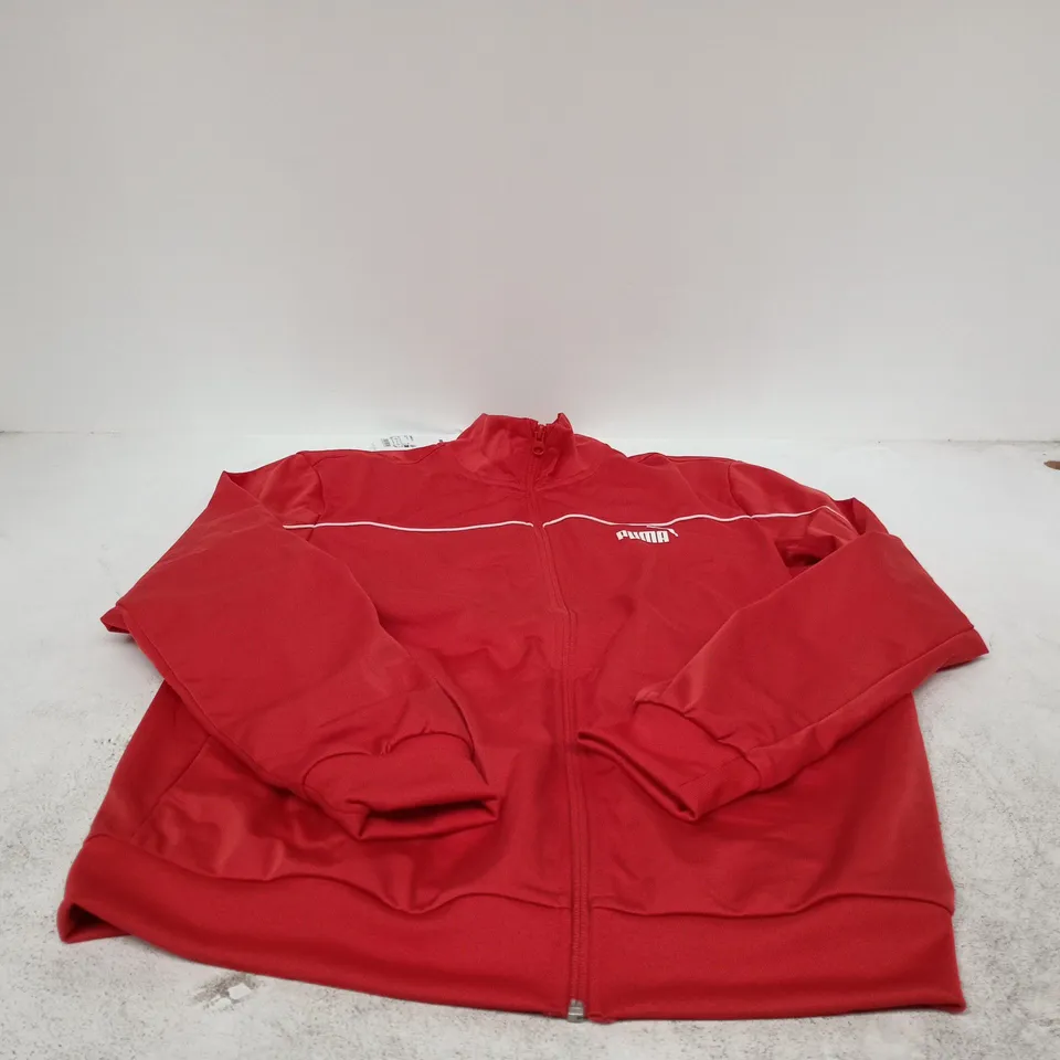 PUMA RED POLY PIPING TRACK JACKET – MEN'S, UK M (US M / EU M)