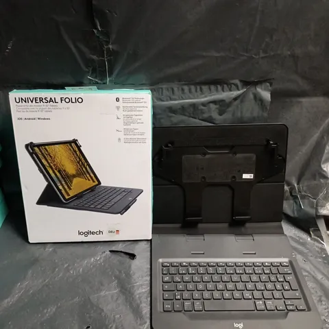 LOGITECH UNIVERSAL FOLIO KEYBOARD CASE FOR TABLET – BLACK GERMAN KEYBOARD