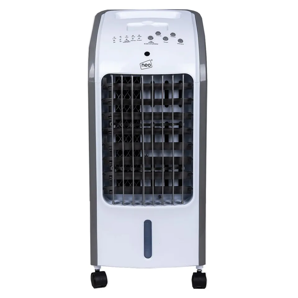 BOXED NEO 4 LITRE 80W OSCILLATING PORTABLE EVAPORATIVE COOLER FAN WITH REMOTE - WHITE (1 BOX)