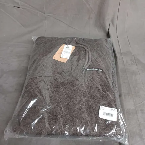 BAGGED QUICKSILVER KELLER HOODIE IN BROWN SIZE L