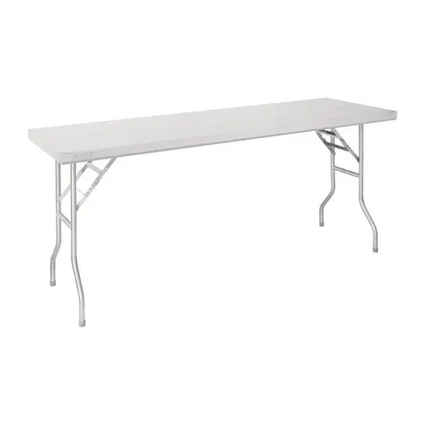 BOXED DR195 VOGUE STAINLESS STEEL FOLDING WORK TABLE 1830X760X780 (1 BOX)