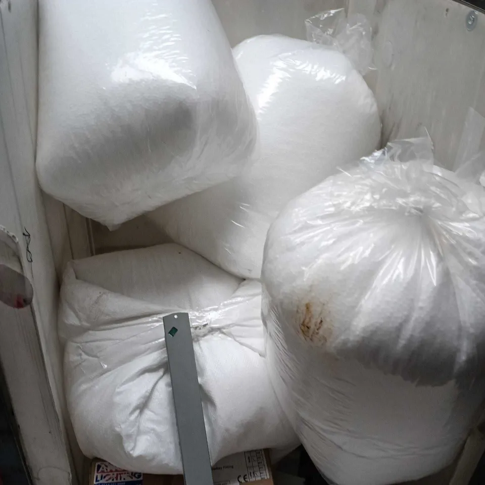 CAGE OF ASSORTED HOMEWARE ITEMS TO INCLUDE TRIDONIC, POLYSTYRENE BALLS AND LOWBAY FITINGS - COLLECTION ONLY