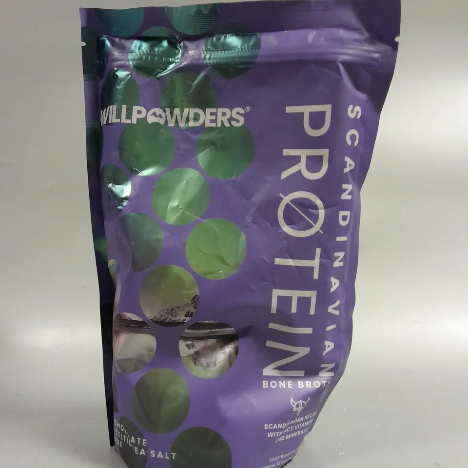 SEALED WILLPOWDERS SCANDINAVIAN PROTEIN BONE BROTH - CHOCOLATE SEA SALT - 300G