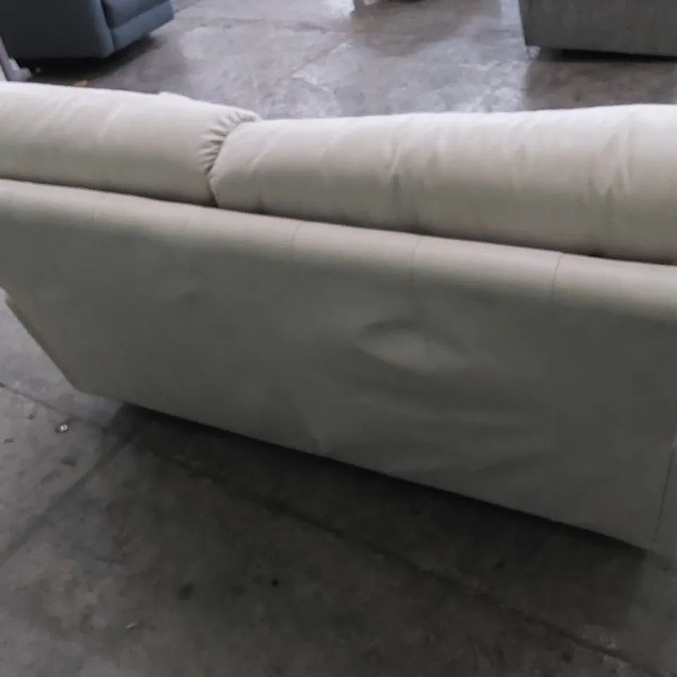QUALITY G PLAN DESIGNER STRATFORD 2 SEATER SOFA IN REGENT CHALK LEATHER