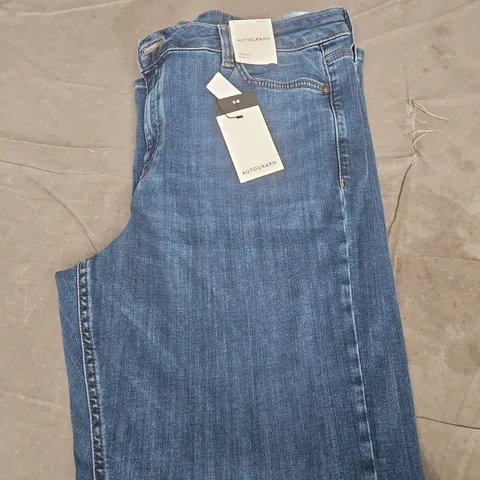 AUTOGRAPH WOMEN'S STRAIGHT HIGH RISE JEANS – UK 18, REGULAR LENGTH