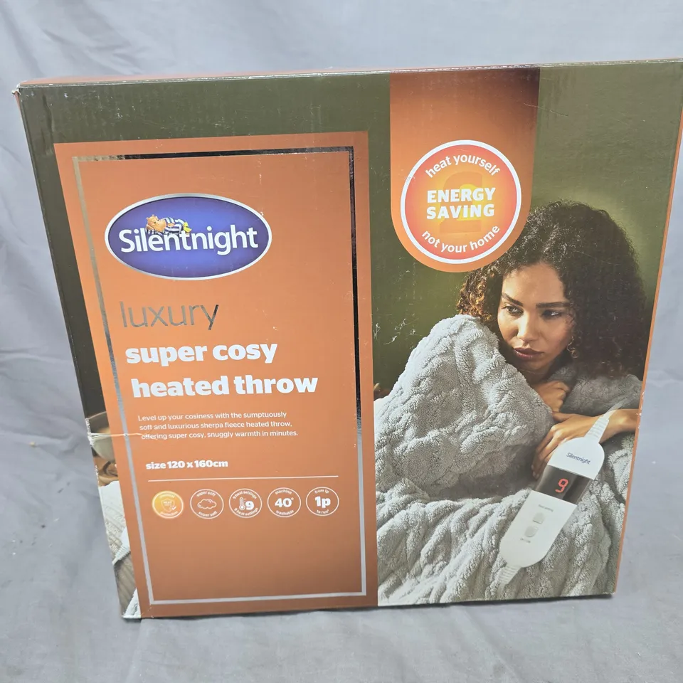 SILENTNIGHT LUXURY SUPER COSY HEATED THROW - 120 X 160CM 