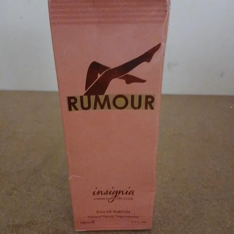 BOXED AND SEALED RUMOUR INSIGNIA FRENCH PRIVEE CLUB EAU DE PARFUM 100ML