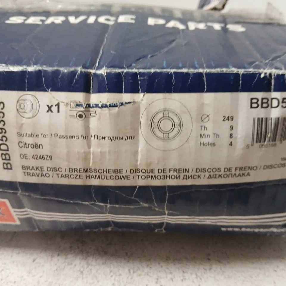 BRAKE DISC FOR CITROËN – 249MM DIAMETER, 4‑HOLE PATTERN (BBD5935S)
