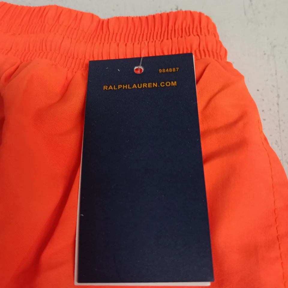 RALPH LAUREN ORANGE SWIM SHORTS – UK SIZE M
