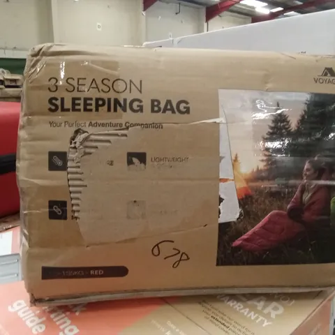 3 SEASON SLEEPING BAG RED