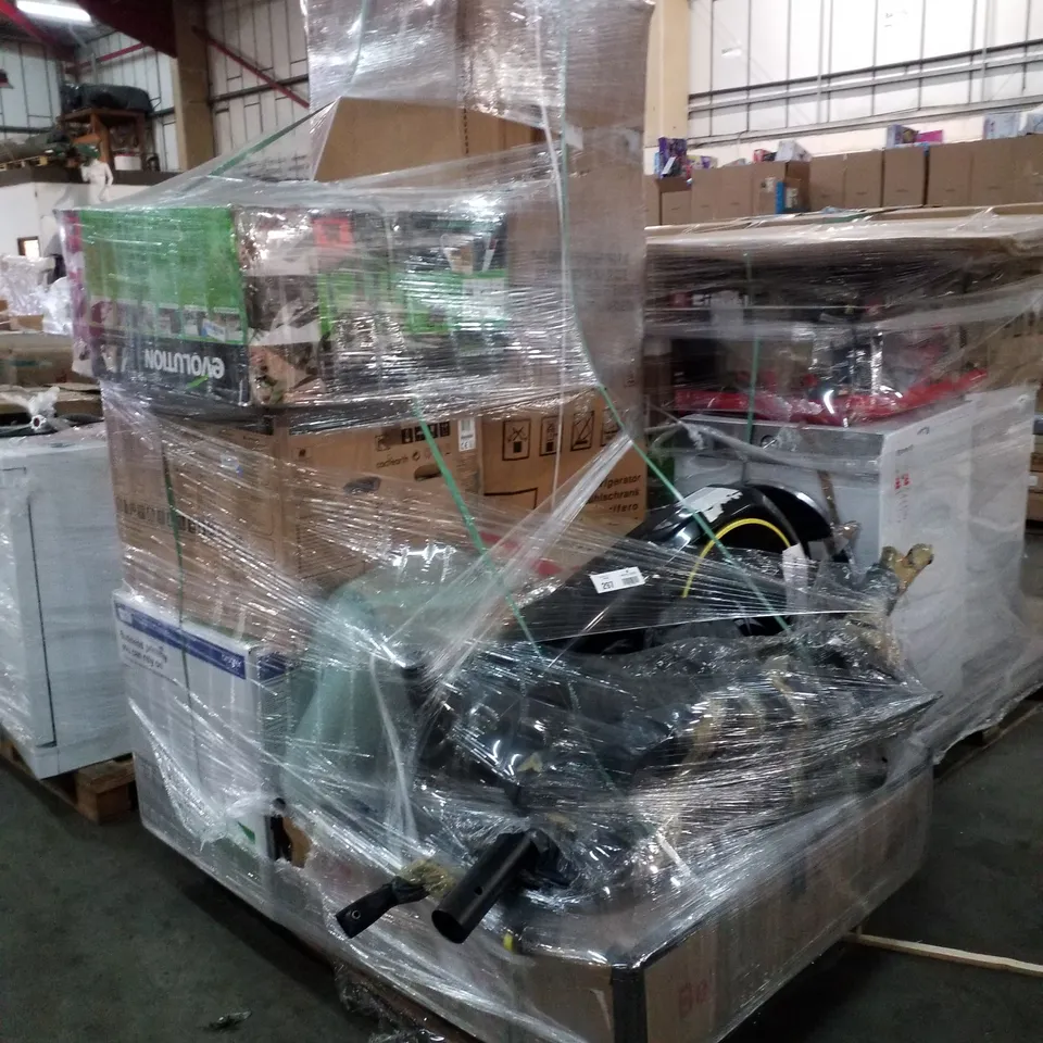 PALLET OF APPROXIMATELY 7 UNPROCESSED RAW RETURN HOUSEHOLD AND ELECTRICAL GOODS TO INCLUDE;