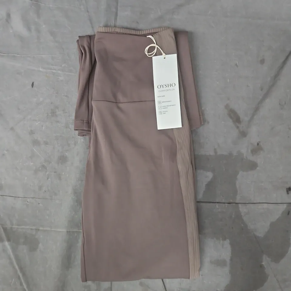 OYSHO HIGH-RISE LEGGINGS IN TAUPE SIZE SMALL