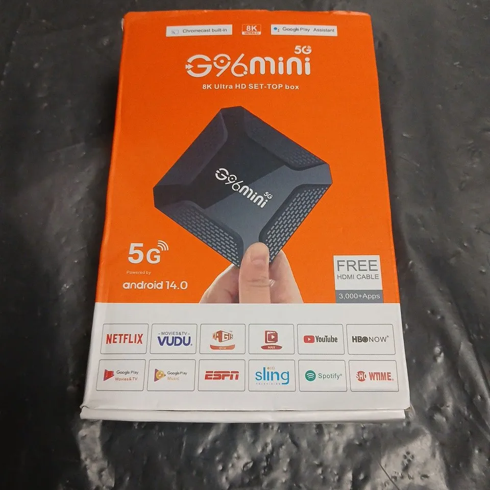 G96 MINI 8K ULTRA HD SET-TOP BOX – ANDROID 14.0, CHROMECAST BUILT-IN