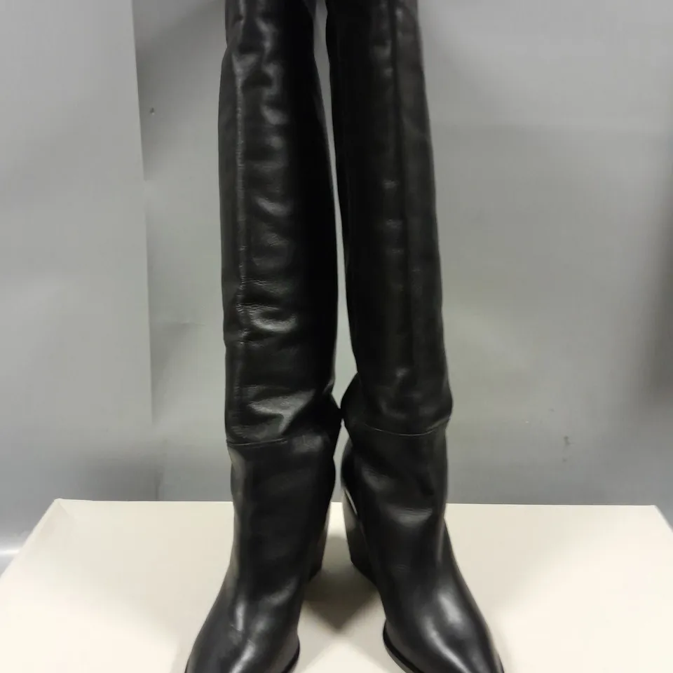 BOXED PAIR OF ALLSAINTS REINA BOOTS IN BLACK - 8