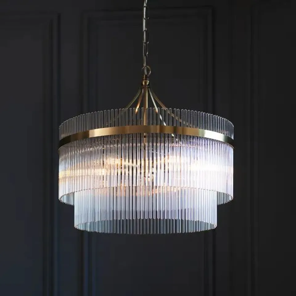BOXED VOGUE LANGDON 5 LIGHT CHANDELIER