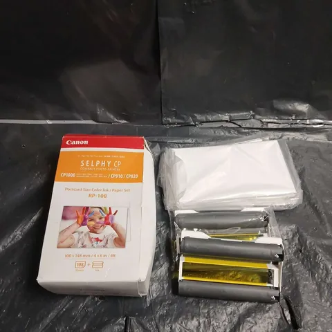 CANON SELPHY CP1000 POSTCARD COLOUR INK/PAPER SET RP-108