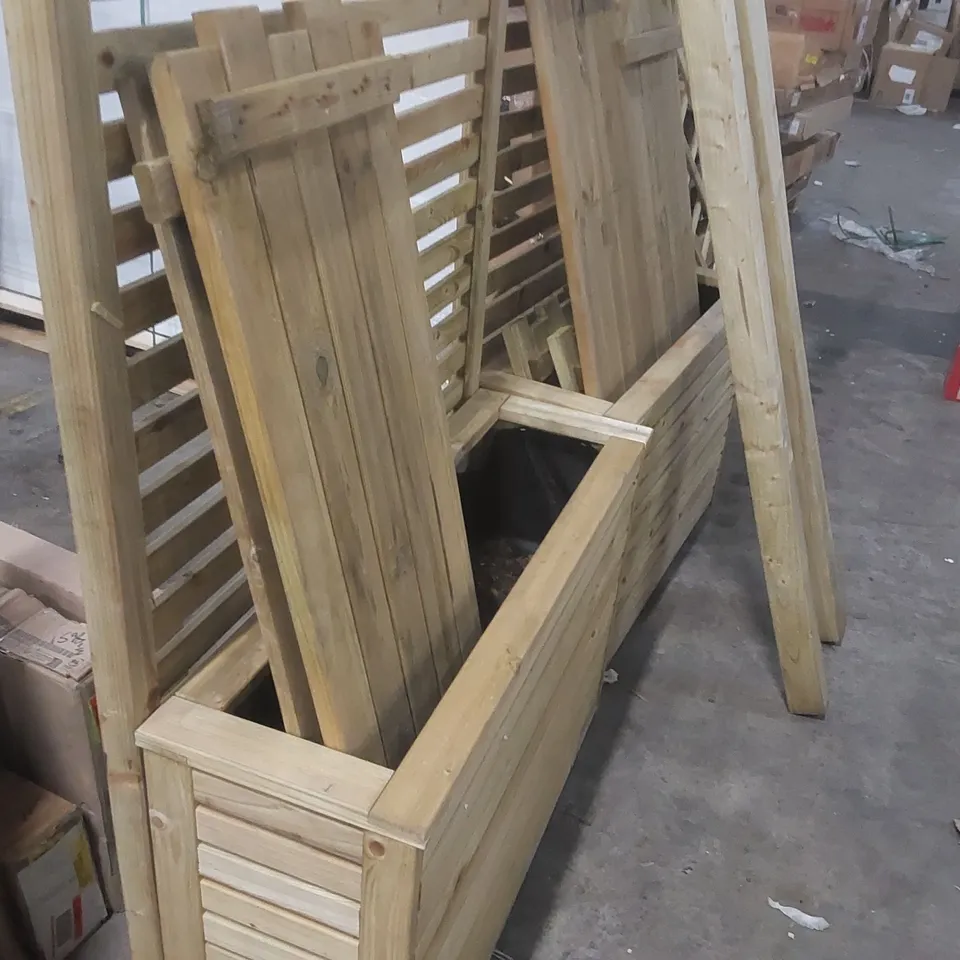 PAIR OF ROWLINSON WOODEN GARDEN PLANTERS -