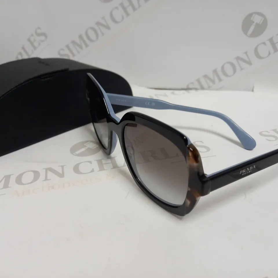 PRADA OVERSIZED BLACK AZURE/SPOTTED SUNGLASSES  RRP £270