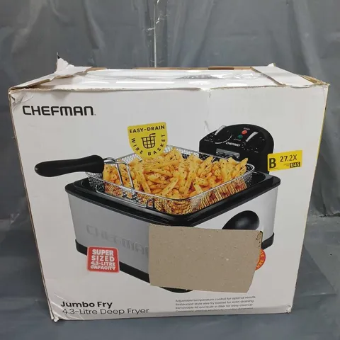 CHEFMAN 4.3L JUMBO FRY DEEP FRYER 