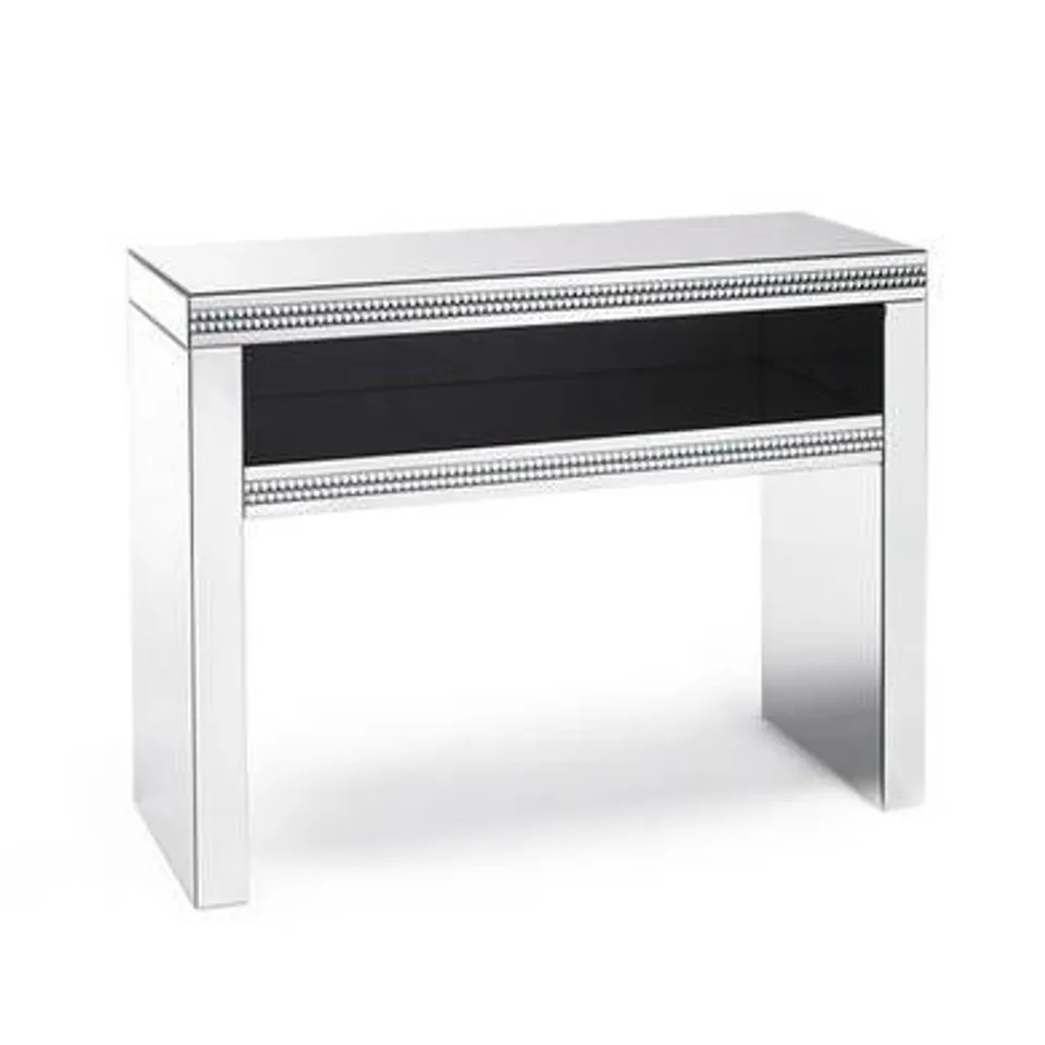 BRAND NEW BOXED LPD BIARRITZ MIRRORED CONSOLE TABLE - SILVER (1 BOX)
