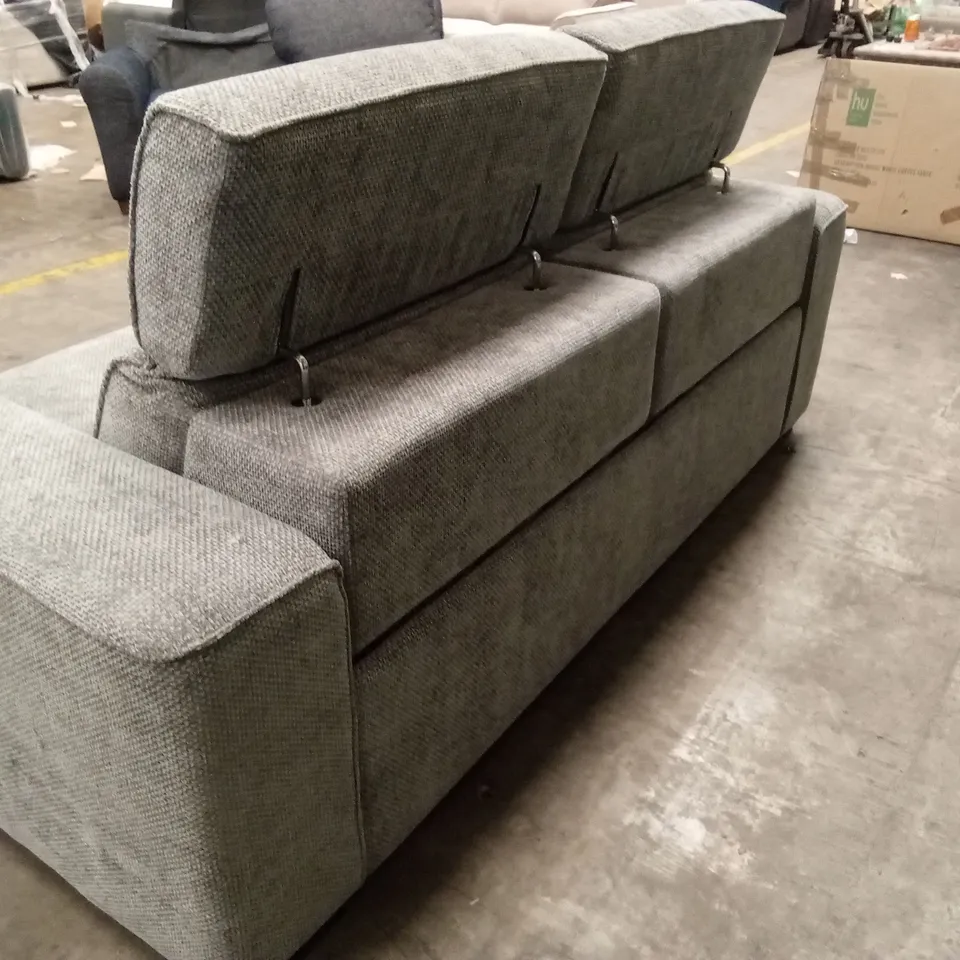 VENOSA 3 SEATER POWER RECLINER FABRIC SOFA - GREY RRP £1399