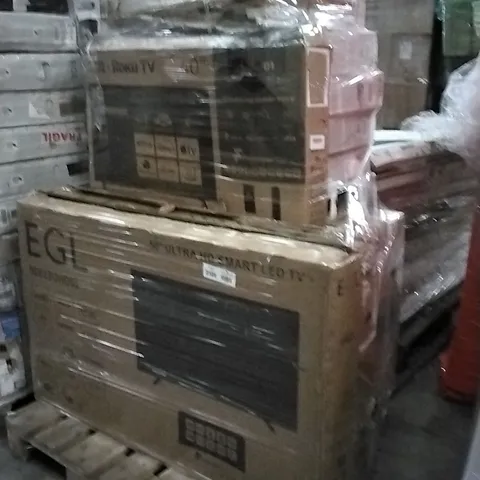 PALLET OF APPROXIMATELY 13 ASSORTED DAMAGED TV'S