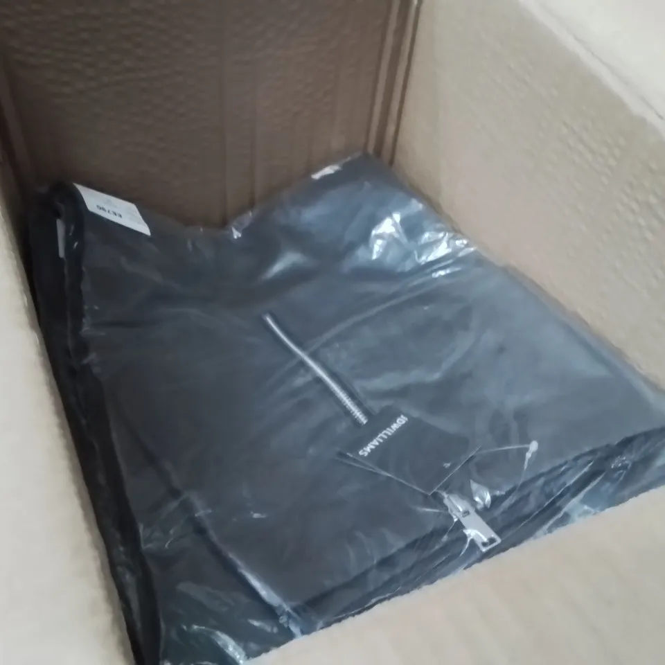 BOXED BRAND NEW APPROXIMATELY 15 JD WILLIAMS DISTRESSED PU SKIRT BLACK SIZE 16