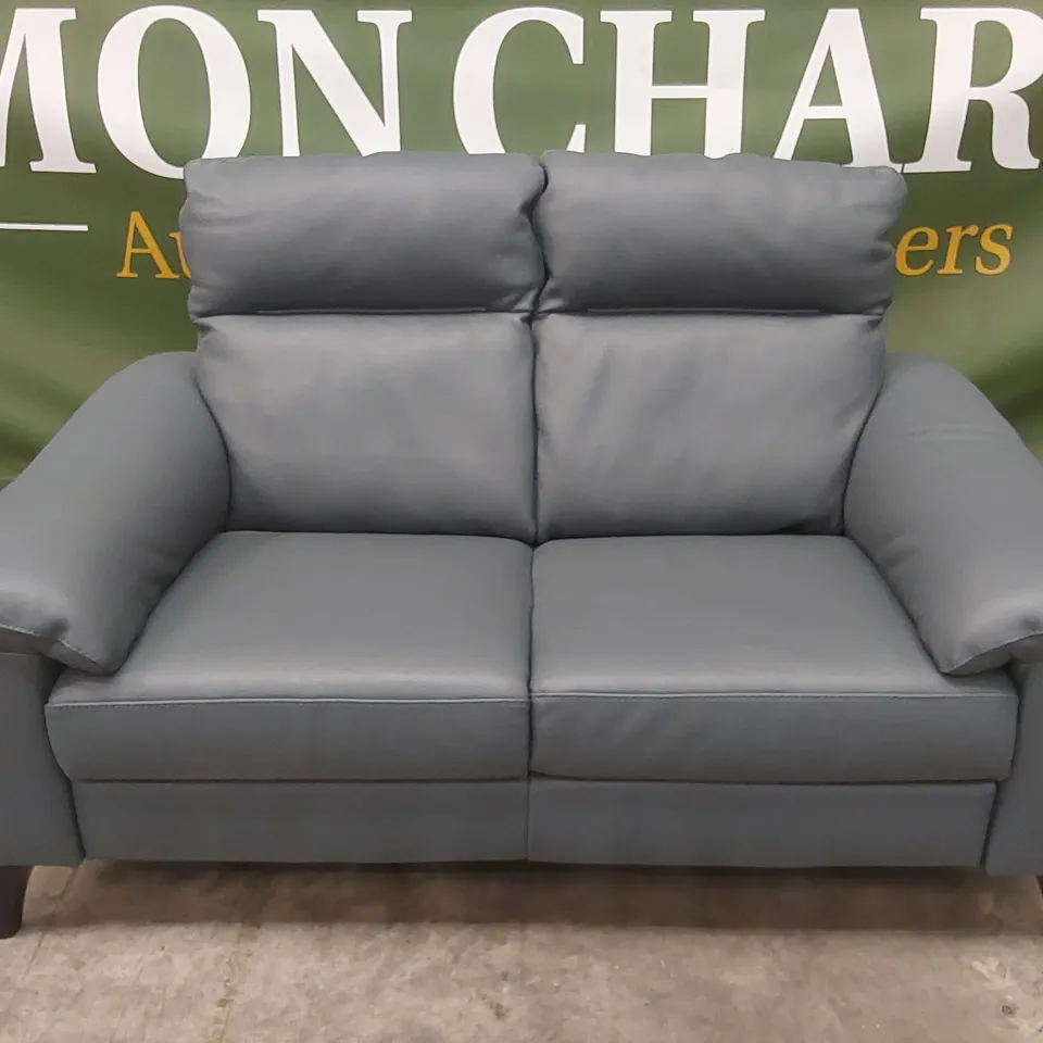QUALITY DESIGNER ITALIAN MADE OLIVER SMALL 2 SEATER LEATHER SOFA