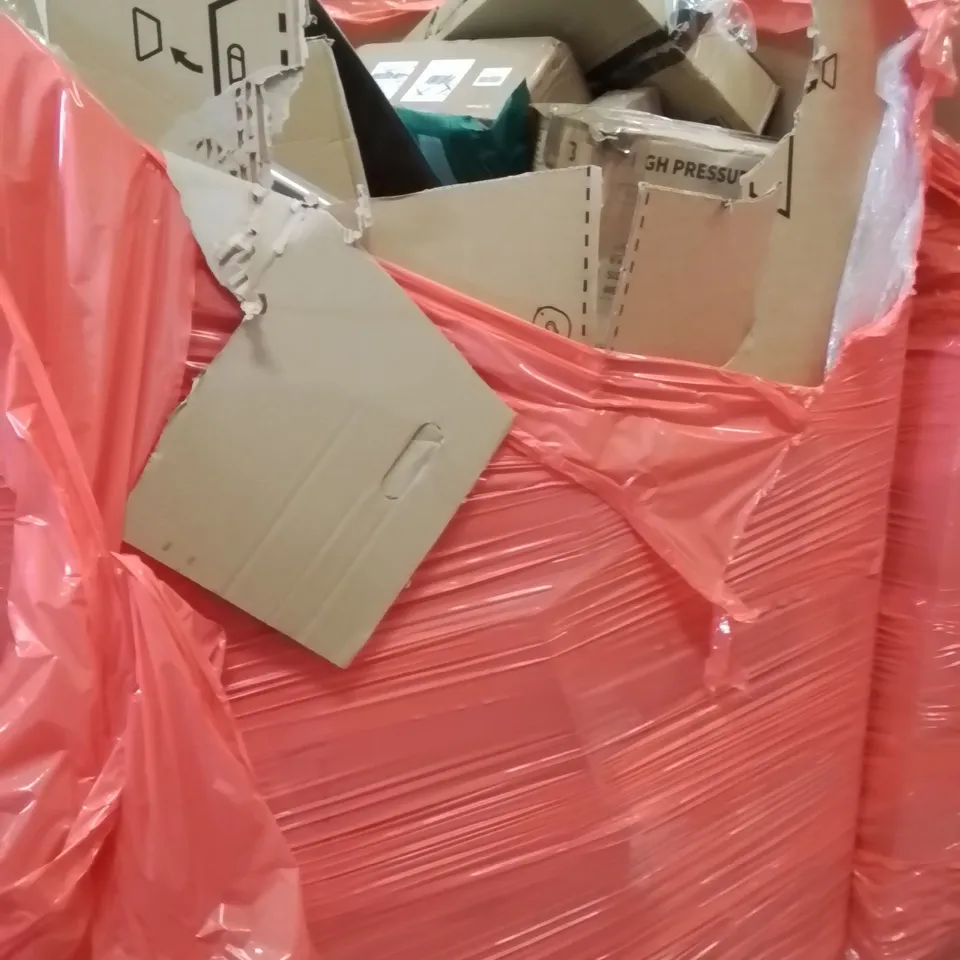 PALLET OF ASSORTED HOUSEHOLD GOODS AND PRODUCTS TO INCLUDE;PRESSURE WASHER,AIR COOLER,BLINDS
