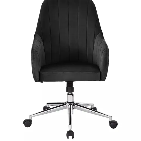 MOLBY FABRIC OFFICE CHAIR - GREY CHROME - COLLECTION ONLY