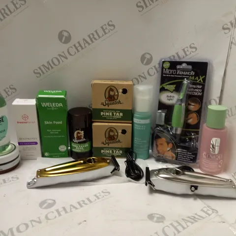 LOT OF HOUSEHOLD ITEMS TO INCLUDE MIORO TOUCH MAX PERSONAL TRIMMER, ETC