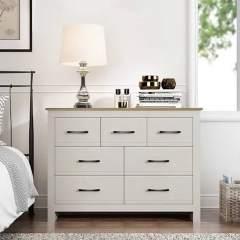 BOXED 3+4 DRAWER CHEST - WHITE (1 BOX)