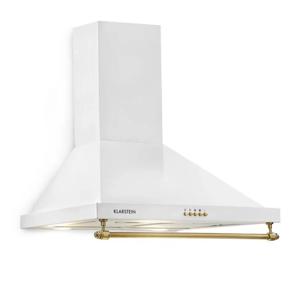 COOKER HOOD 60 CM KITCHEN CHIMNEY WALL MOUNTED 610 M³/ H LED LIGHT 165 W WHITE