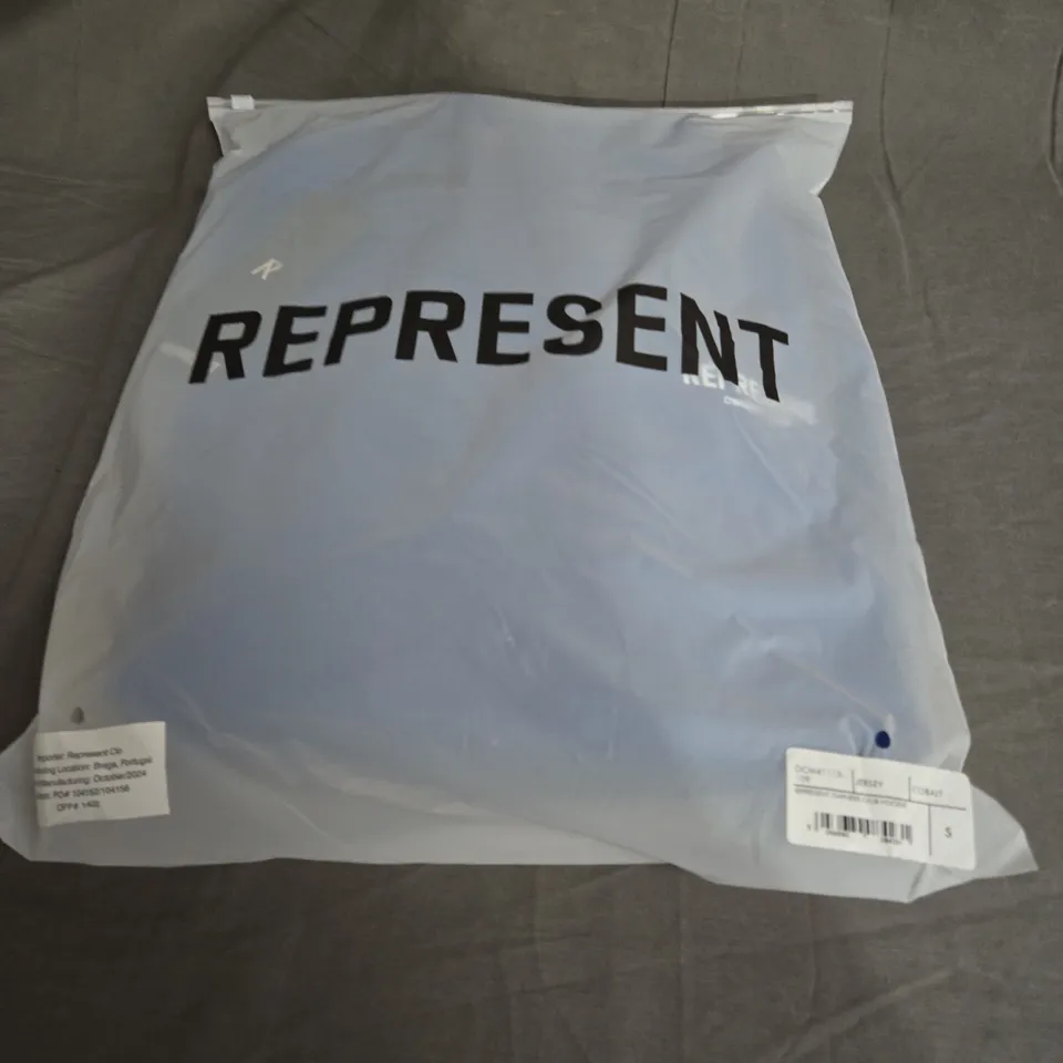 BAGGED REPRESENT OWNER'S CLUB JERSEY HOODIE IN COBALT SIZE S