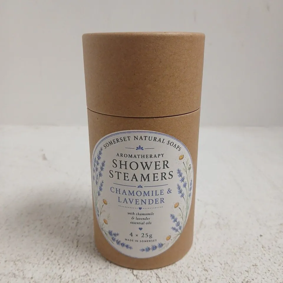 SOMERSET NATURAL SOAPS AROMATHERAPY SHOWER STEAMERS – CHAMOMILE & LAVENDER (4 X 25G)
