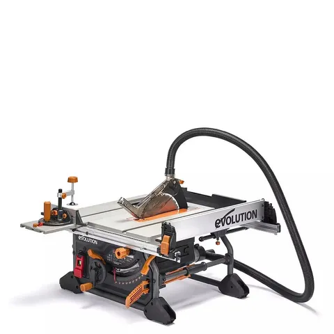 BOXED EVOLUTION POWER TOOLS 255MM MULTIMATERIAL CUTTING JOBSITE TABLE SAW