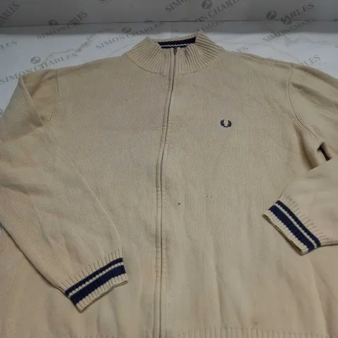 ZIPPED FRED PERRY CARDIGAN SIZE L