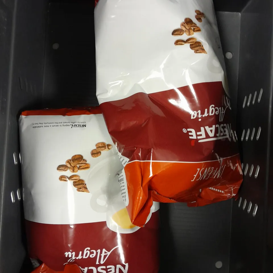 APPROXIMATELY 7 COFFEE PRODUCTS TO INCLUDE TASSIMO CARAMEL LATTE, MILES COFFEE BEANS, NESCAFE ALGERIA ETC  