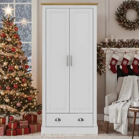 BOXED SUFY OCTAVE 2 DOOR 1 DRAWER WARDROBE (2 BOXES)