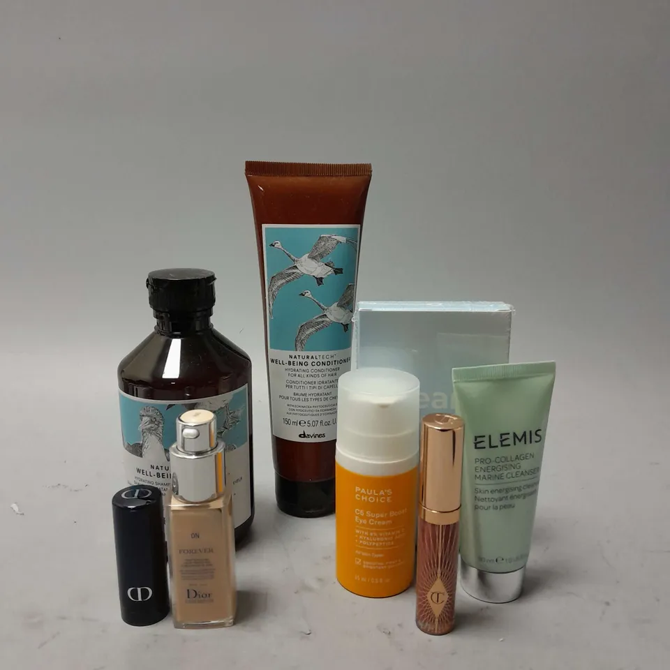 APPROXIMATELY 20 ASSORTED HEALTH & BEAUTY ITEMS TO INCLUDE PAULAS CHOICE SUPER BOOST EYE CREAM (15ML), ELEMIS PRO-COLLAGEN MARINE CLEANSER (30ml), CHARLOTTE TILBURY LIPGLOSS MINI, ETC